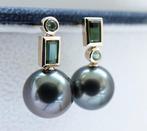Oorbellen 18 kt. Geelgoud - Rikitea Parel - Rond, 11.12 mm,, Sieraden, Tassen en Uiterlijk, Oorbellen, Nieuw