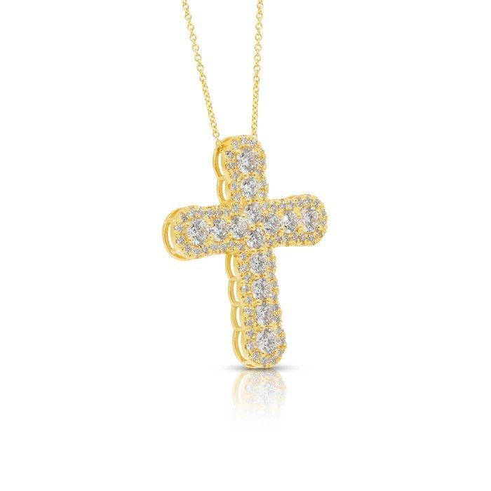 Ketting met hanger - 18 karaat Geel goud - 4.16ct. tw., Sieraden, Tassen en Uiterlijk, Antieke sieraden