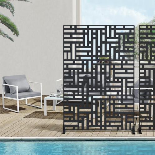 Kamerscherm Bernalda tuinscherm 180x120x40 cm zwart casa.pro, Tuin en Terras, Zonneschermen, Nieuw, Verzenden