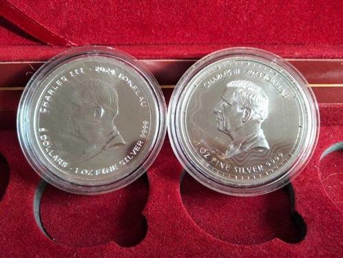 Verenigd Koninkrijk. 5, 6 Dollars 2024/2024, 2 x 1 oz, Postzegels en Munten, Munten | Europa | Niet-Euromunten
