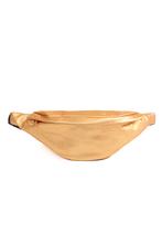 Leren Heuptas Goud Breed Flap Fanny Pack Achtervak Zwarte Ba, Ophalen of Verzenden, Nieuw, Overige typen