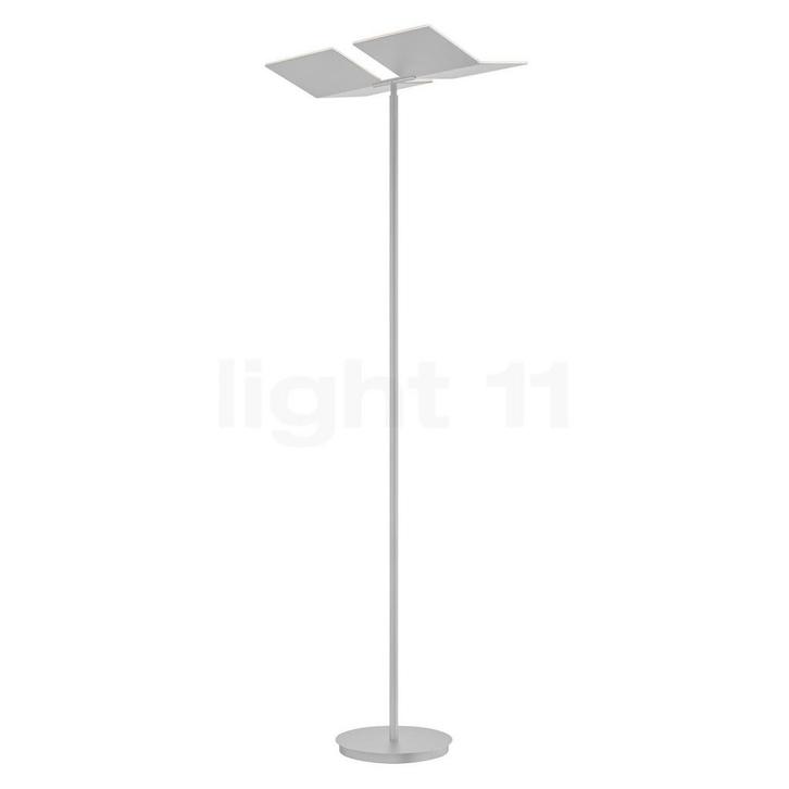 Bankamp Book Plus Vloerlamp LED 2-lichts, aluminium mat, Huis en Inrichting, Lampen | Vloerlampen, Nieuw, Verzenden