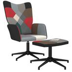 vidaXL Relaxstoel met voetenbank patchwork stof, Huis en Inrichting, Fauteuils, Verzenden, Nieuw