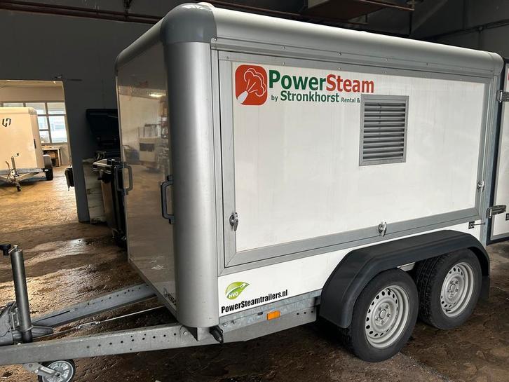 Te koop PS-22 PowerSteam-trailer (150graden) 2 pers hogedruk, Doe-het-zelf en Verbouw, Reinigingsmachines, Overige typen, Gebruikt