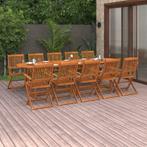 vidaXL 11-delige Tuinset 280x90x75 cm massief acaciahout, Meer dan 8 zitplaatsen, Nieuw, Tuinset, Verzenden