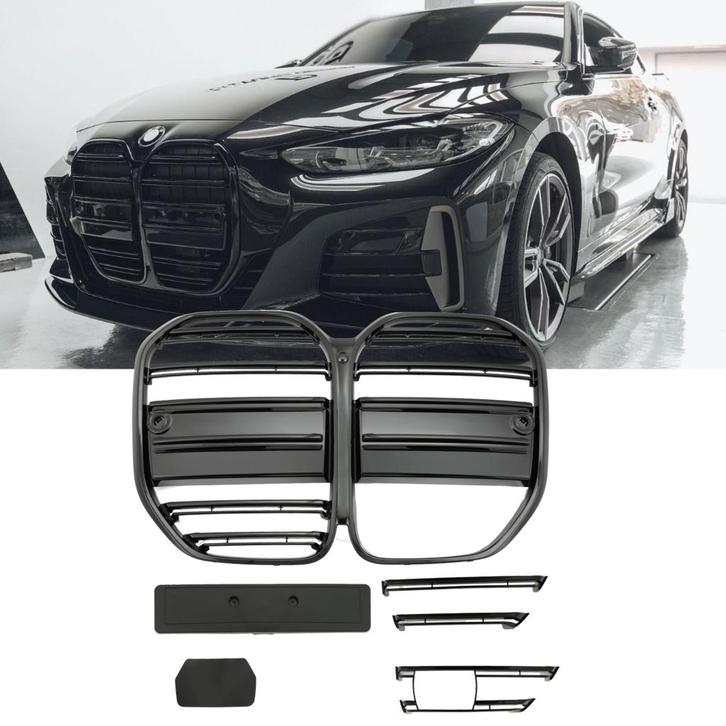 Sport Grille geschikt voor BMW 4-Serie G22 en G23 glans zwar, Auto diversen, Tuning en Styling, Ophalen of Verzenden