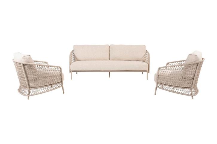 Puccini stoel-bank loungeset - 3-delig | AANVRAAG, Tuin en Terras, Tuinsets en Loungesets, Loungeset, Nieuw, Rvs, Verzenden