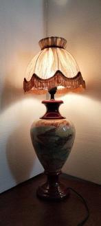 neo - Tafellamp - Beschilderde keramiek met bordeauxrode