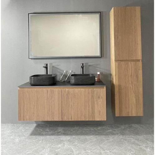 Badmeubel Casajoy Bold Topblad Donkergrijs Onderkast 120 cm, Doe-het-zelf en Verbouw, Sanitair, Bad, Nieuw, Ophalen of Verzenden