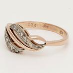 Ring - 14 karaat Roségoud, Witgoud Diamant (Natuurlijk) -, Sieraden, Tassen en Uiterlijk, Ringen, Nieuw