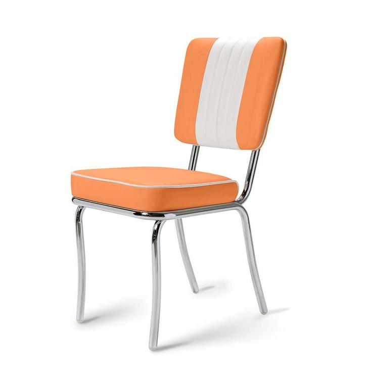 Retro Diner Stoel CO-24 Oranje (Set van 4), Huis en Inrichting, Stoelen, Ophalen