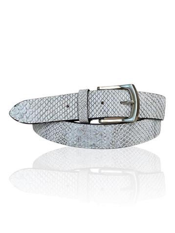 NIEUW Mooie Exclusieve python leren riem grijs AANBIEDING beschikbaar voor biedingen