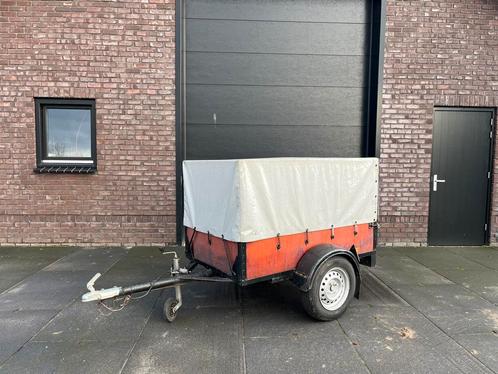 Enkel as bakwagen 160 x 100 x 95 cm huif wagen, Auto diversen, Aanhangers en Bagagewagens, Gebruikt, Ophalen