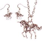 Set - Kinderketting 45cm RVS - Oorbellen Zilverkleurig - Han, Ophalen of Verzenden, Nieuw