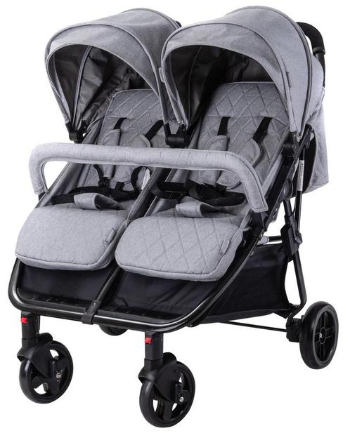 Lorelli Duo Cool Grey Duowagen incl. Luiertas 1002154-2386, Kinderen en Baby's, Buggy's, Nieuw, Verzenden