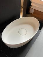 Waskom ovaal wit met plug – 58x35x14 cm | strak en stijlvol, Nieuw