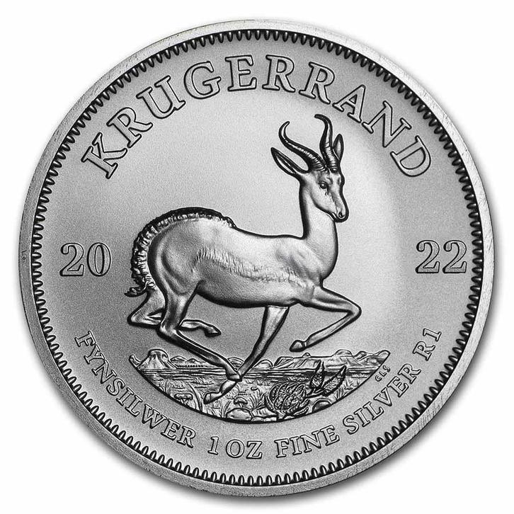Zilveren Krugerrand 1 oz 2022 (slechts 22.5% boven spot), Postzegels en Munten, Munten | Afrika, Losse munt, Zilver, Zuid-Afrika