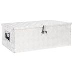 vidaXL Opbergbox 90x47x33,5 cm aluminium zilverkleurig, Doe-het-zelf en Verbouw, Gereedschapskisten, Verzenden, Nieuw