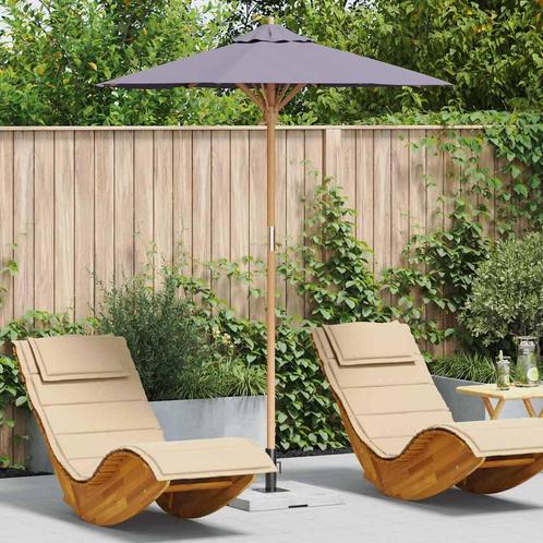 vidaXL Tuinparasol Donkergrijs 180 x 180 x 230 cm Bamboe, Tuin en Terras, Parasols, Nieuw, 1 tot 2 meter, Verzenden