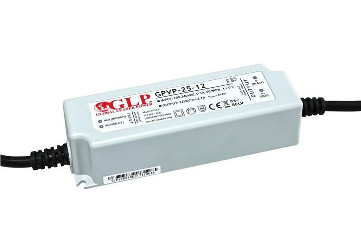 Ledvoeding - 12 volt - 2 ampère - 24 watt, Hobby en Vrije tijd, Elektronica-componenten, Verzenden