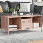vidaXL Salontafel 101,5x50x43,5 cm koudgewalst staal roze, 100 tot 150 cm, Verzenden, Nieuw, 50 tot 100 cm