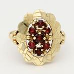 Zonder Minimumprijs - Ring - 14 karaat Geel goud Granaat, Sieraden, Tassen en Uiterlijk, Ringen, Nieuw