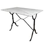 Bistrotafel tuintafel gietijzer met marmer tafelblad 100 cm, Huis en Inrichting, Tafels | Eettafels, Overige materialen, 100 tot 150 cm
