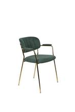 Eetkamerstoel - Roos - Goud/Donkergroen - House of Rebels, Huis en Inrichting, Stoelen, Verzenden, Nieuw