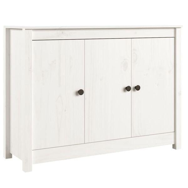 Dressoir Massief Hout Wit | Tweedekansje | OP=OP, Huis en Inrichting, Kasten | Dressoirs, 100 tot 150 cm, 25 tot 50 cm, Nieuw