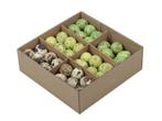 Kwarteleitjesmix donkerdergroen doos 72 stuks kwartel eitjes, Hobby en Vrije tijd, Knutselen, Ophalen of Verzenden, Nieuw