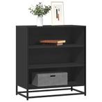 vidaXL Dressoir 68x35x76 cm bewerkt hout en metaal zwart, Huis en Inrichting, Kasten | Dressoirs, Verzenden, Nieuw, Overige houtsoorten