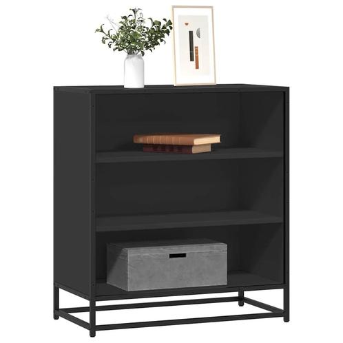 vidaXL Dressoir 68x35x76 cm bewerkt hout en metaal zwart, Huis en Inrichting, Kasten | Dressoirs, Nieuw, Overige houtsoorten, Verzenden
