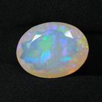 1 pcs Wit, Meerkleurig, Blauw, Groen, Oranje Opaal - 12.72, Nieuw