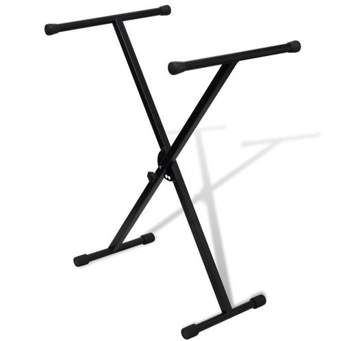 vidaXL Keyboardstandaard verstelbaar enkelvoudig X-frame, Muziek en Instrumenten, Overige Muziek en Instrumenten, Nieuw, Verzenden