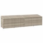 vidaXL Tuinbox 220x50x58 cm poly rattan lichtgrijs, Verzenden, Nieuw