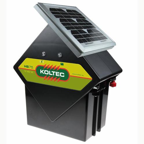 Koltec Solar schrikdraadapparaat HS75 + 5 Watt zonnepaneel, Zakelijke goederen, Agrarisch | Werktuigen, Ophalen of Verzenden