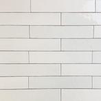 Wandtegel menorca wit glans vintage craquele 6.5x32.8, Nieuw, Ophalen of Verzenden, 10 m² of meer, Wandtegels
