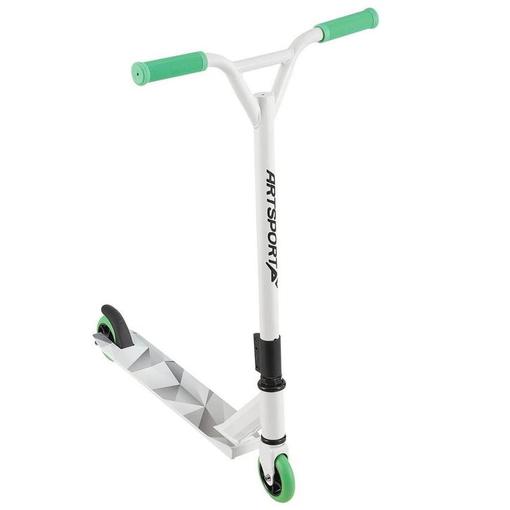 Stuntstep Futuristisch in Wit Groen, Fietsen en Brommers, Steps, Nieuw, Verzenden