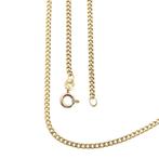 Gouden gourmet schakel ketting | 43,5 cm (schakelketting), Sieraden, Tassen en Uiterlijk, Kettingen, Ophalen of Verzenden, Gebruikt