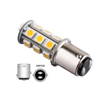 DC Marine LED - BAY15D - 18 SMD - Warm wit - 12V/24V beschikbaar voor biedingen