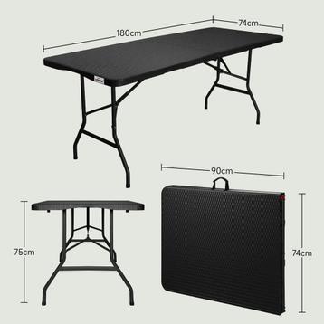 Homelux Klaptafel 180 cm - Zwart beschikbaar voor biedingen