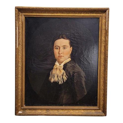 Franse school (XIX) - Retrato femenino, Antiek en Kunst, Kunst | Schilderijen | Klassiek