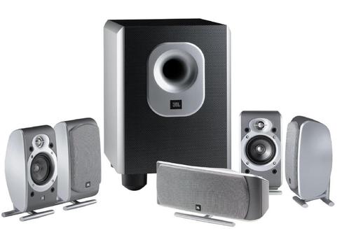 JBL SCS 200.5 Zilver - Fraaie 5.1 surround set, Audio, Tv en Foto, Luidsprekers, Complete surroundset, Zo goed als nieuw, JBL