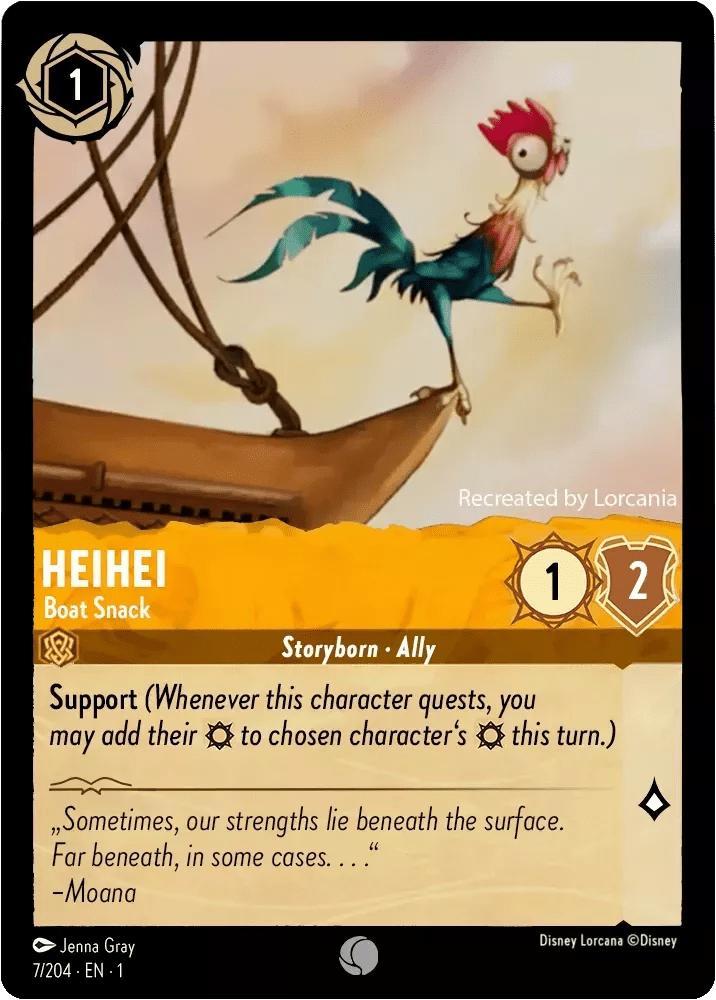 [7/204] - HEIHEI - Boat Snack ENG NON-FOIL [M/NM], Verzamelen, Disney, Ophalen of Verzenden