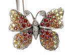 Hanger - 18 karaat Witgoud - 1.44ct. tw. Saffier - Diamant