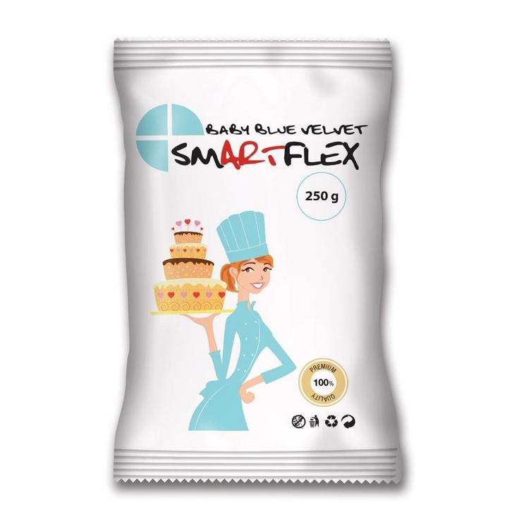 SmartFlex Fondant Baby Blauw Velvet 250g, Hobby en Vrije tijd, Taarten en Cupcakes maken, Nieuw, Verzenden