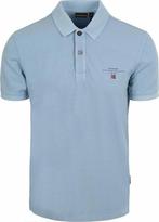 Napapijri Polo Elbas Chambray Blauw maat S Heren, Verzenden, Nieuw, Maat 46 (S) of kleiner, Napapijri