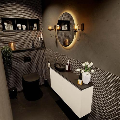 MONDIAZ FOWY toiletmeubel 100cm kleur talc. Waskom positie, Doe-het-zelf en Verbouw, Sanitair, Bad, Nieuw, Ophalen of Verzenden