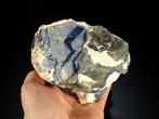 Reuzenblauwe saffier Kristalcluster - Hoogte: 110 mm -, Verzamelen, Mineralen en Fossielen