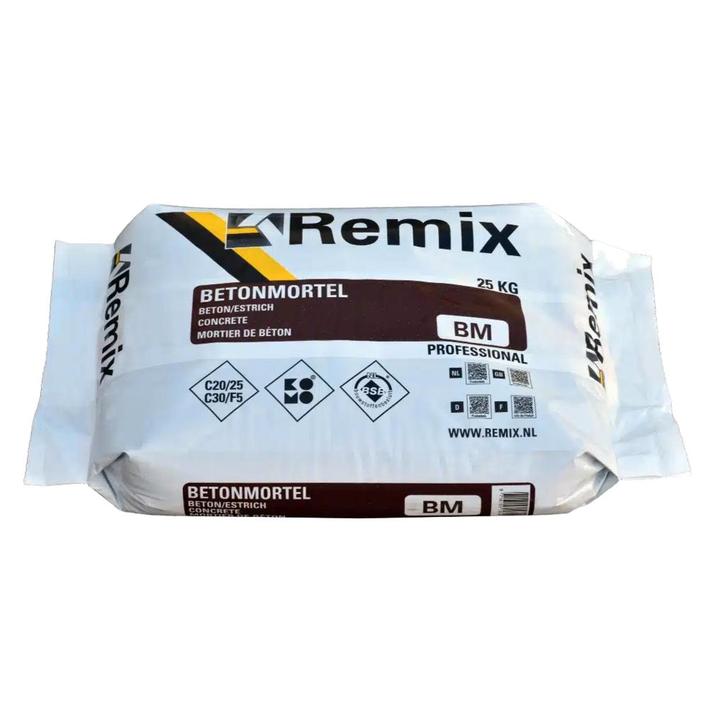 Remix Betonmortel BM 25kg, Doe-het-zelf en Verbouw, Verwarming en Radiatoren, Nieuw, Verzenden